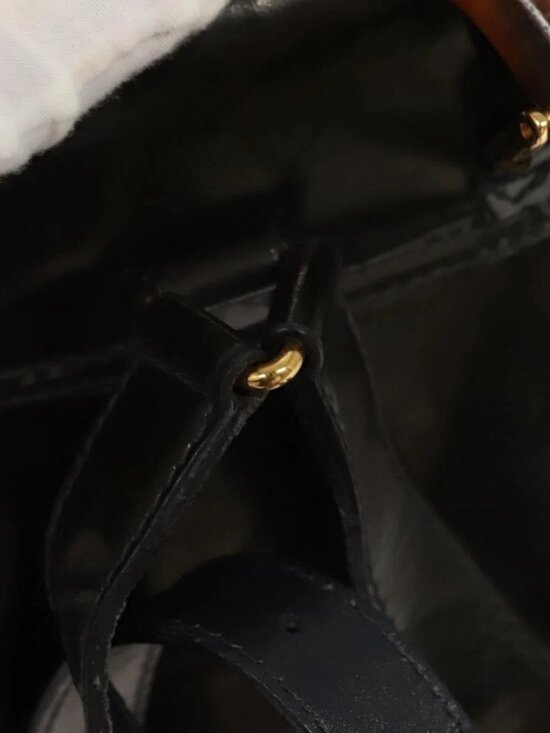 GUCCI Bamboo Backpack Enamel Navy Gold 003 2058 0030 Auth bs26080 main image 10